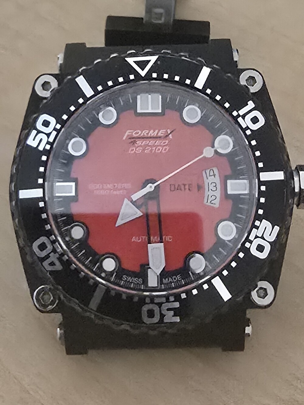 Formex DS-2100 Automatic Dive Watch - Red Dial